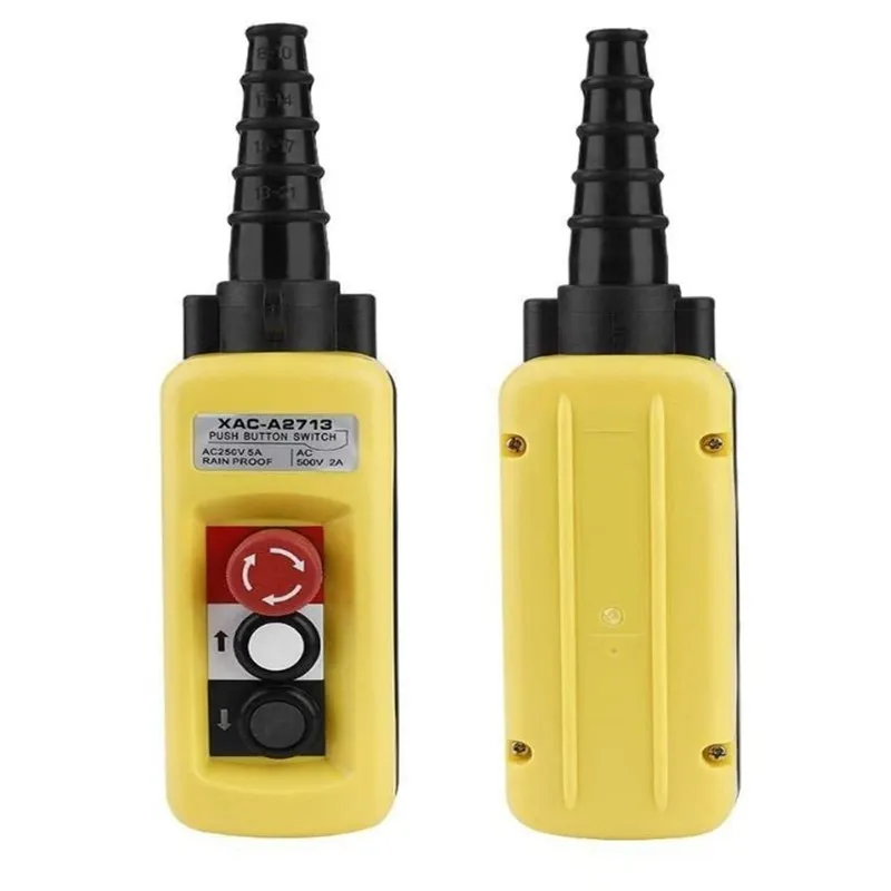 1 Speed Control Hoist Crane 2 Pushbuttons Pendant Control Station With Emergency Stop XAC-A2713