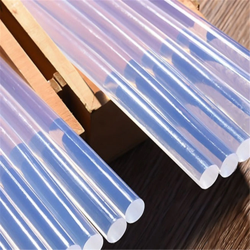 

Free shipping Non-Toxic Transparent 7mm X100mm Hot Melt Glue Sticks for DIY