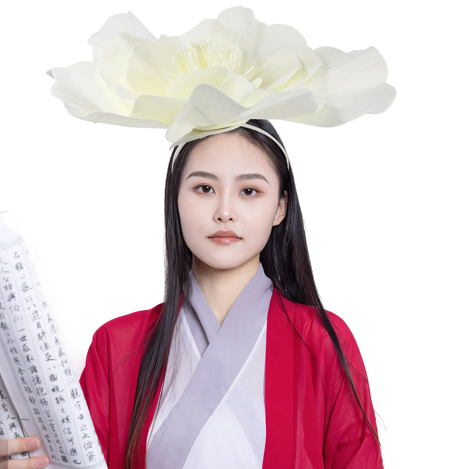 

Large Flower Fascinator Headband for Women Exaggerated Floral Hair Ornament Perfect for Parties Horse Racing Statement Hair