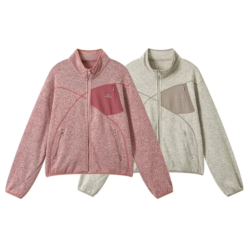 Autumn Winter Fleece Jackets Women Outdoor Cycling Hiking Sport Short Jacket Sweet Girl Loose Casual Warm Track Coat Female