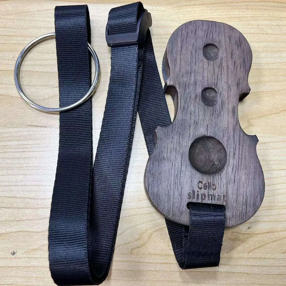 High Quality Wooden Cello Slipmat Adjustable Strap Cello Accessories Cello Antiskid Device Cello Cushion Pad