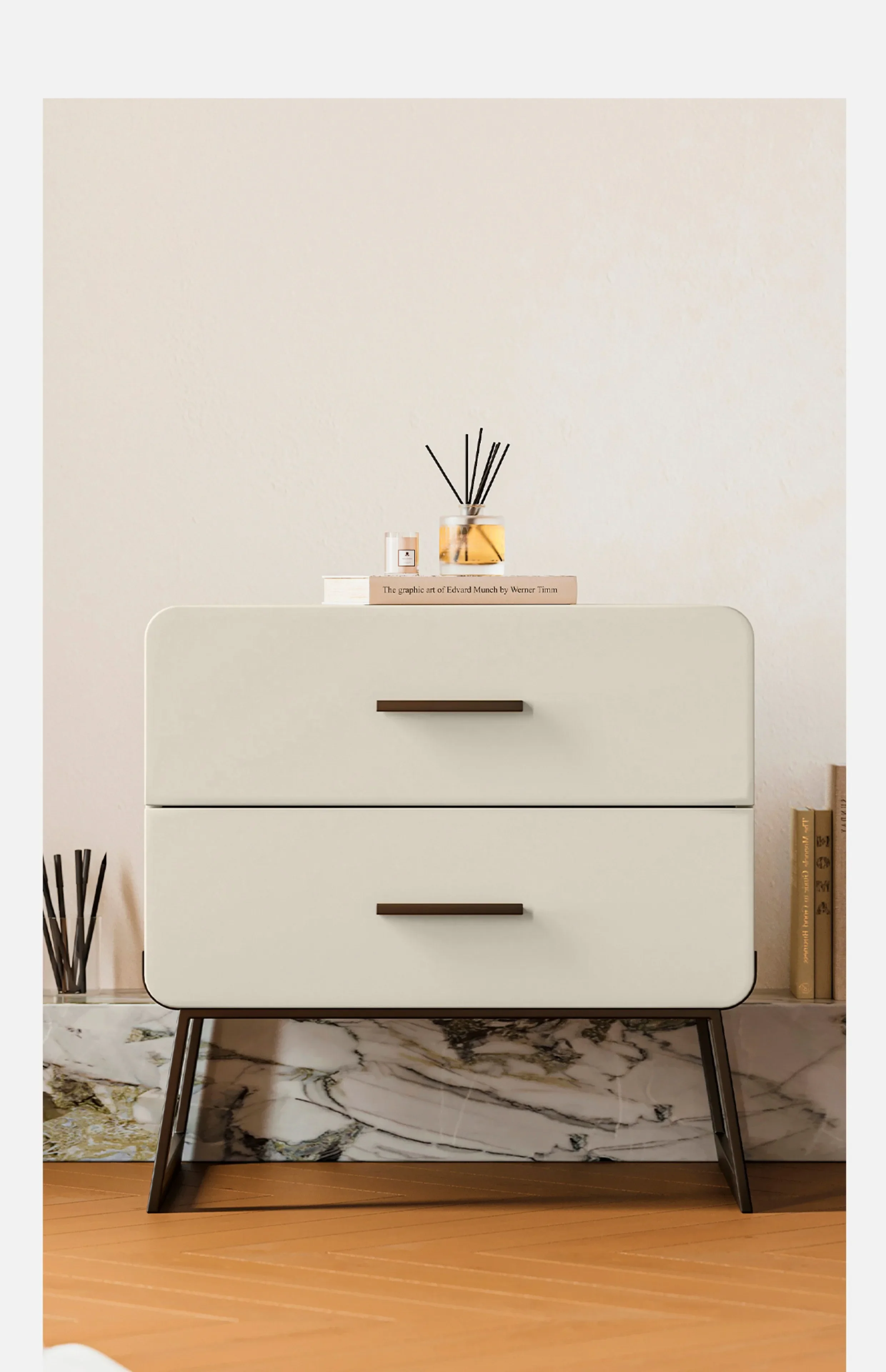 

American Minimalist Modern Bedroom and Household Bedside Storage Cabinet Creative Minimalist Bedside Supporter