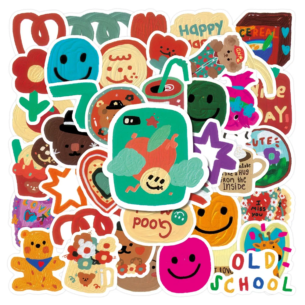 10/30/50PCS Cute Cartoon Fresh Stickers Series Girl Graffiti Helmet Phone Skateboard Luggage Leave Glue Toy Decoration Wholesale