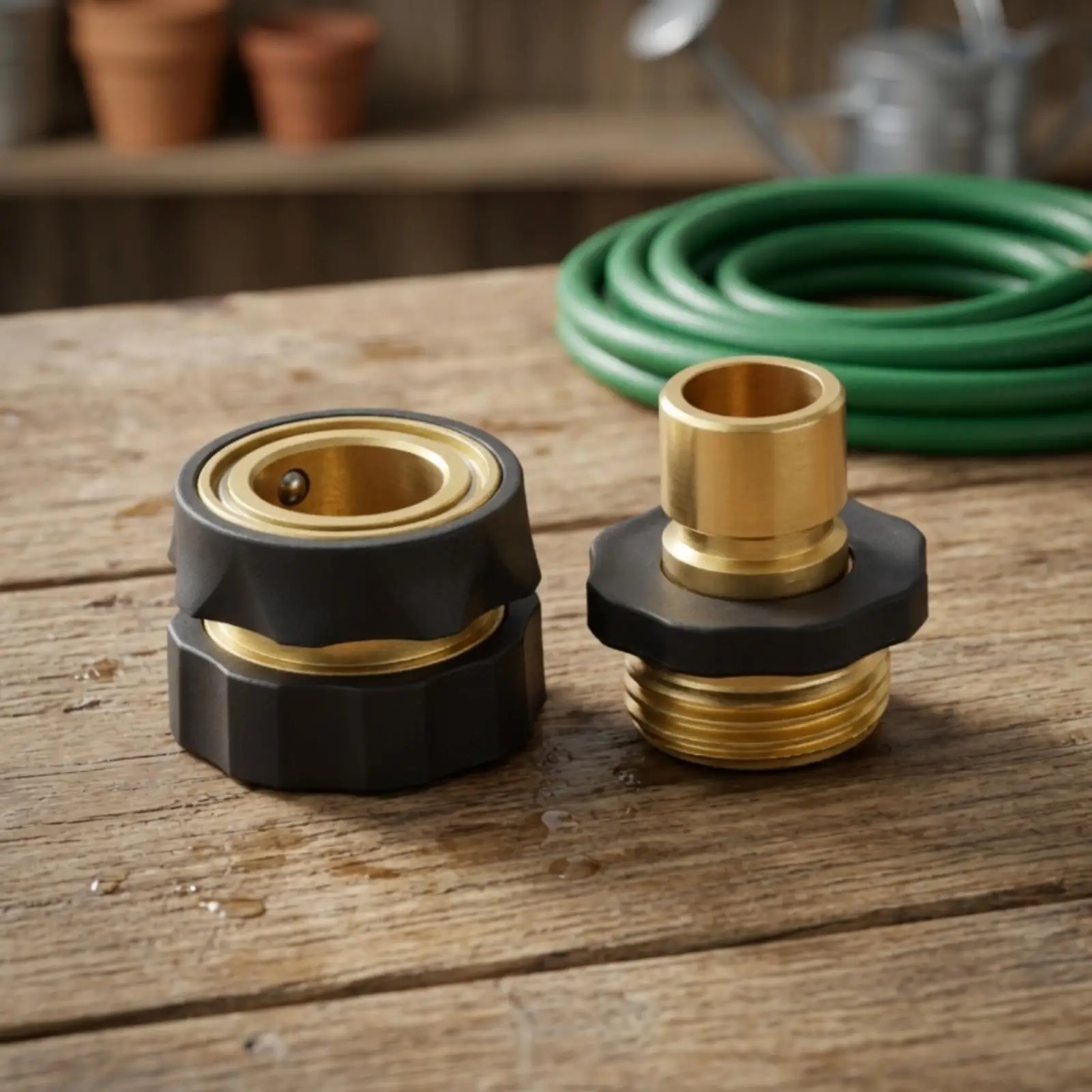 Hose Quick Connector Aluminum Alloy Leakproof Garden Hose Coupling 3 4 Inch Quick Plug for Outdoor Watering