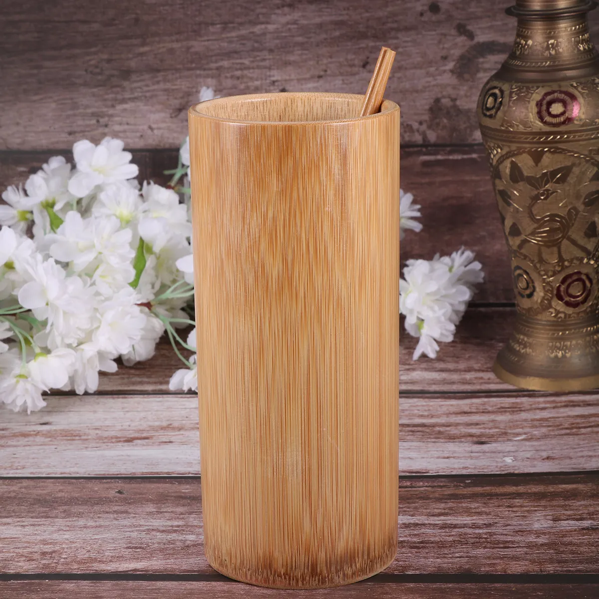 20Cm Bamboo Chopsticks Storage Barrel Clean Dry Chopstick Holder Multifunctional Spoon Fork Ladle Tongs Whisk Organizer