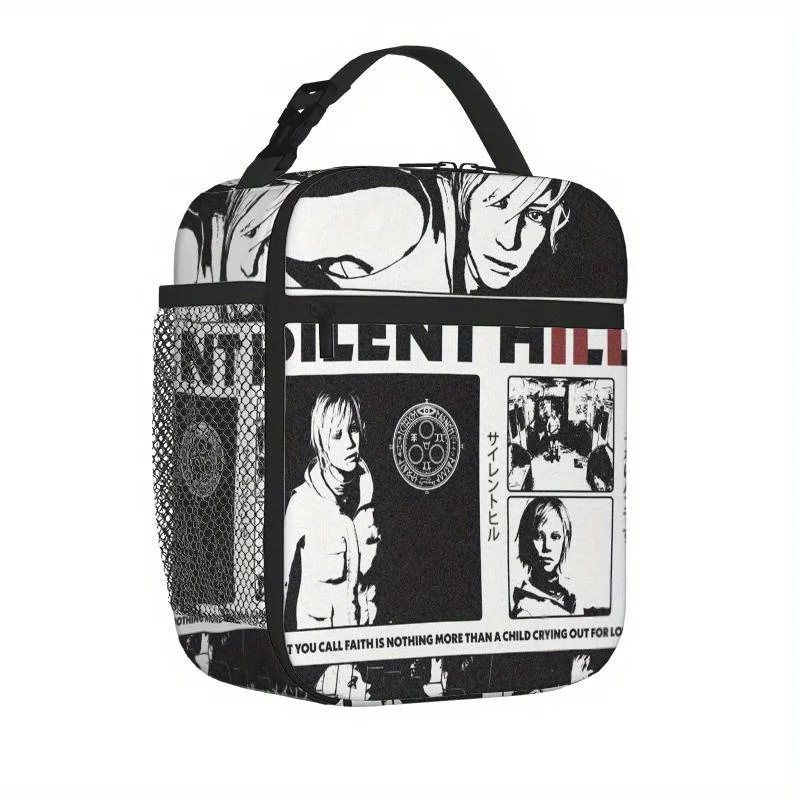 Bolsa térmica aislada con temática de videojuegos Silent Hill, mercancía coleccionable para el hogar y la oficina