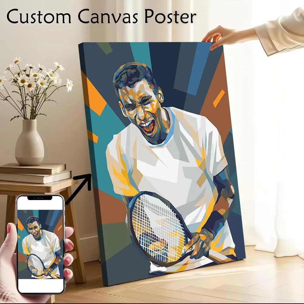 Felix Auger-Aliassime in Pop Art Poster Canvas Wall Art Custom Photo Print Modern Painting for Fans Living Room Decorations Arts