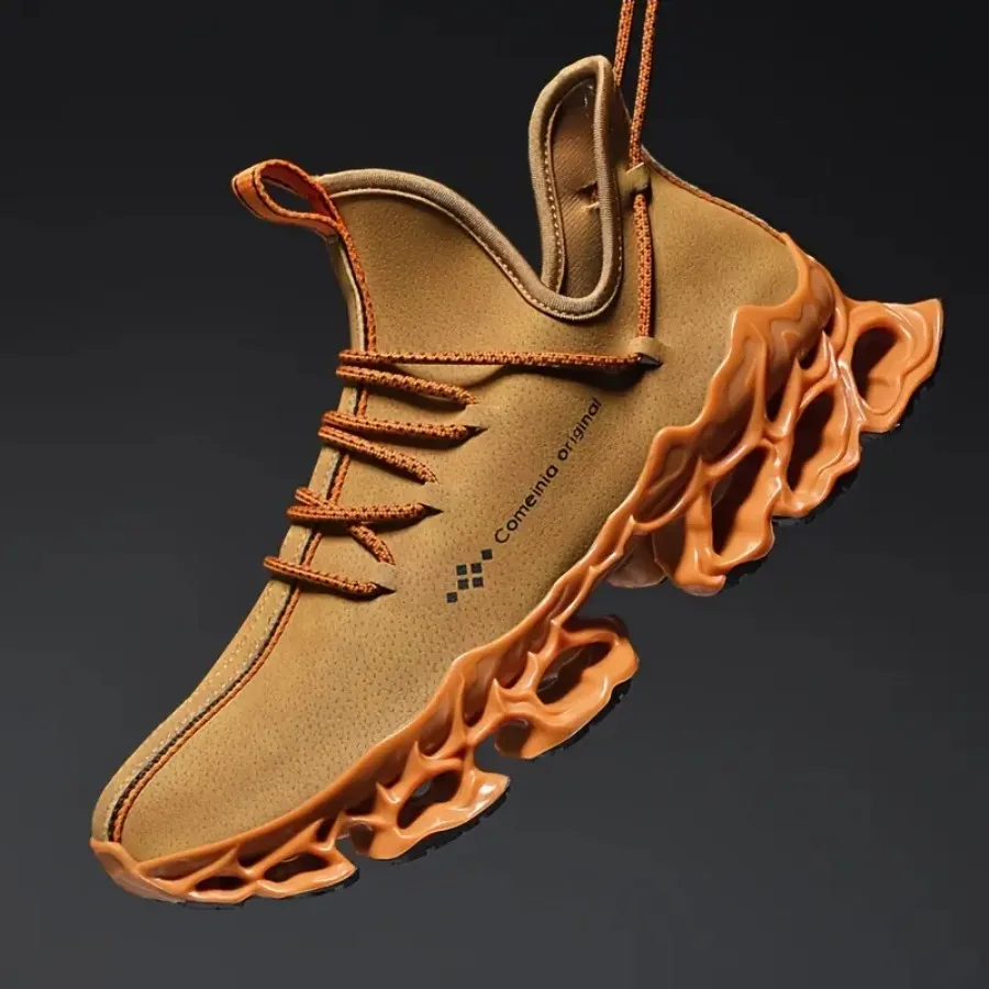 

Men's Shock Absorption Breathable Lightweight Non-slip Running Shoes Blade Type Sneakers