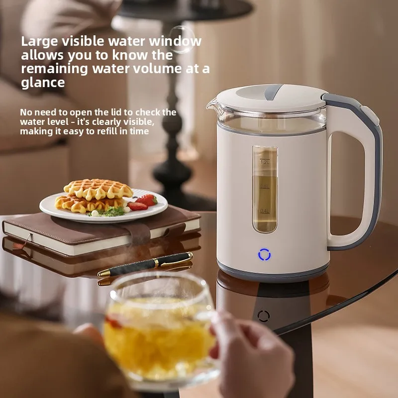 1000W 1.2L Glass Electric Kettle Stainless Steel Heating Base 220V/110V Home Use