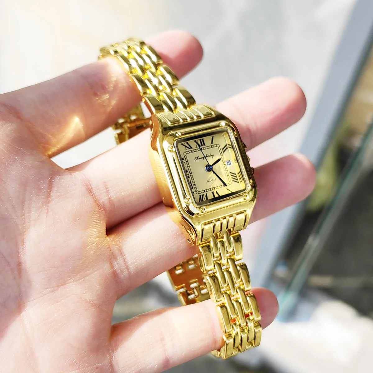 New Fashion Men Watch Square Simple Design Couple Quartz Watch Fashion Stainless Steel Women's Watch