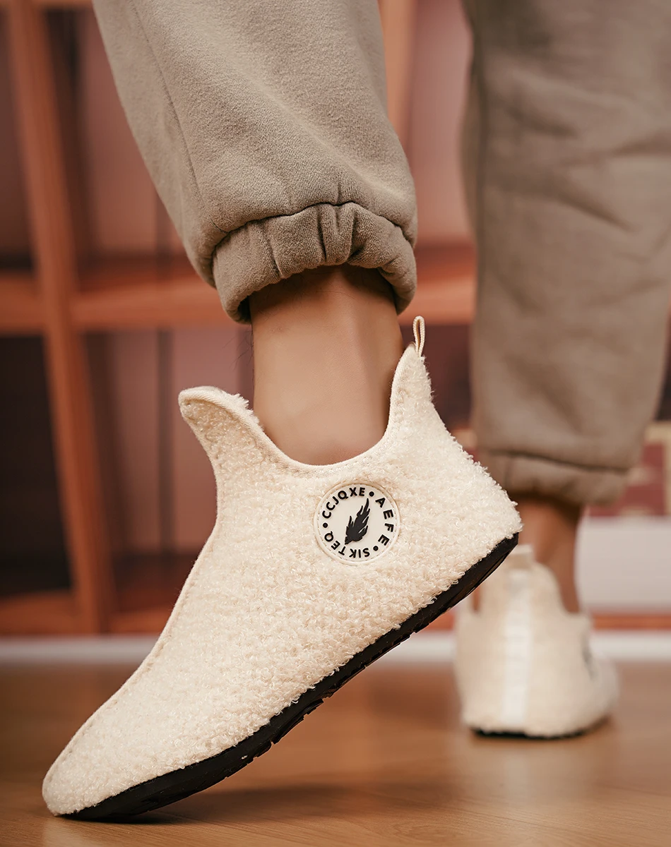 Herren-Hausschuhe für faule Leute, geeignet für den Innenbereich. Winter-Freizeitschuhe, Winter-Baumwollschuhe – Detail 1