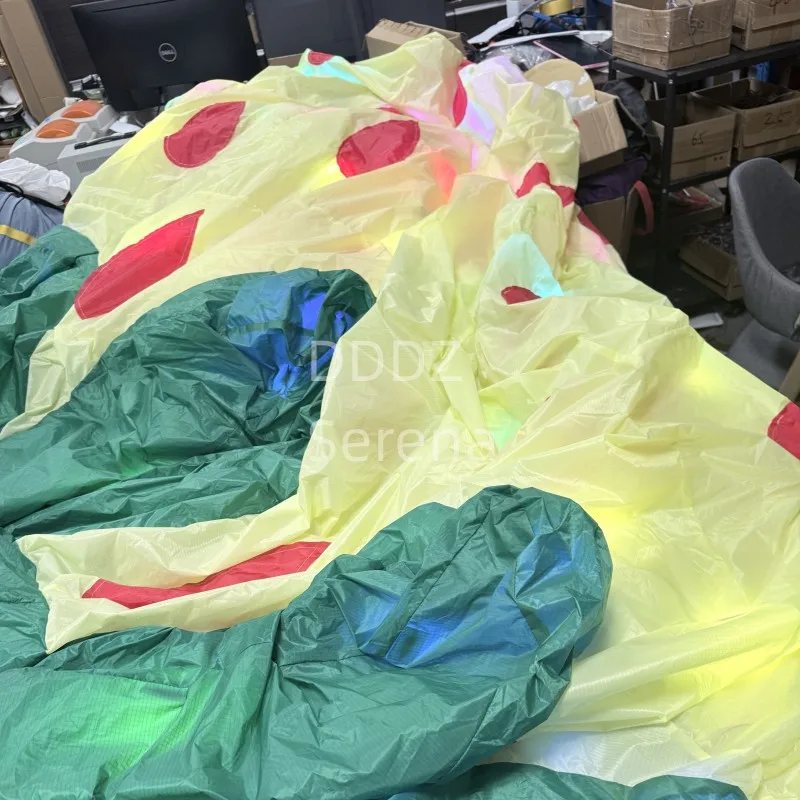 DDDZ 3.5M LED الفراولة طائرة ورقية خط الغسيل أعلى جودة Ripstop النايلون لينة نفخ قلادة ليلة مضيئة تظهر طائرة ورقية