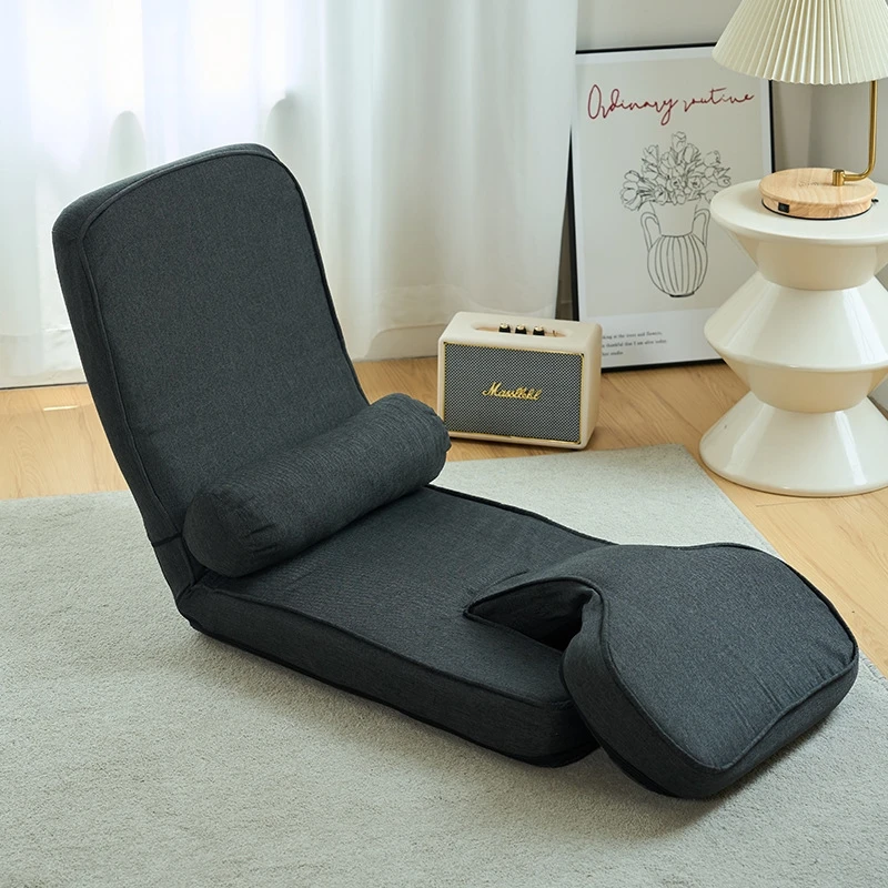 Padded Floor Chair with Adjustable Backrest Living Room Furniture Leisure Chair For Meditation, Seminars, Reading, TV Watching