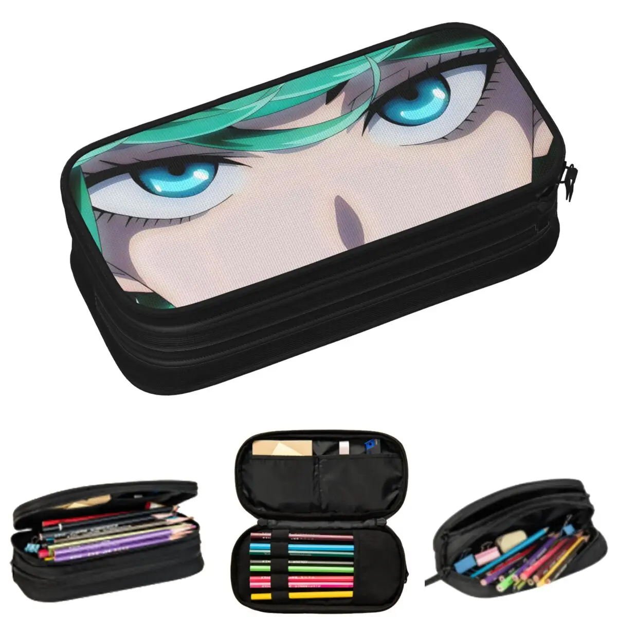 Tatsumaki One Punch Man Anime Pencil Cases for Students Gifts Pen Box Pencil Bag Big Capacity Pencil Pouch