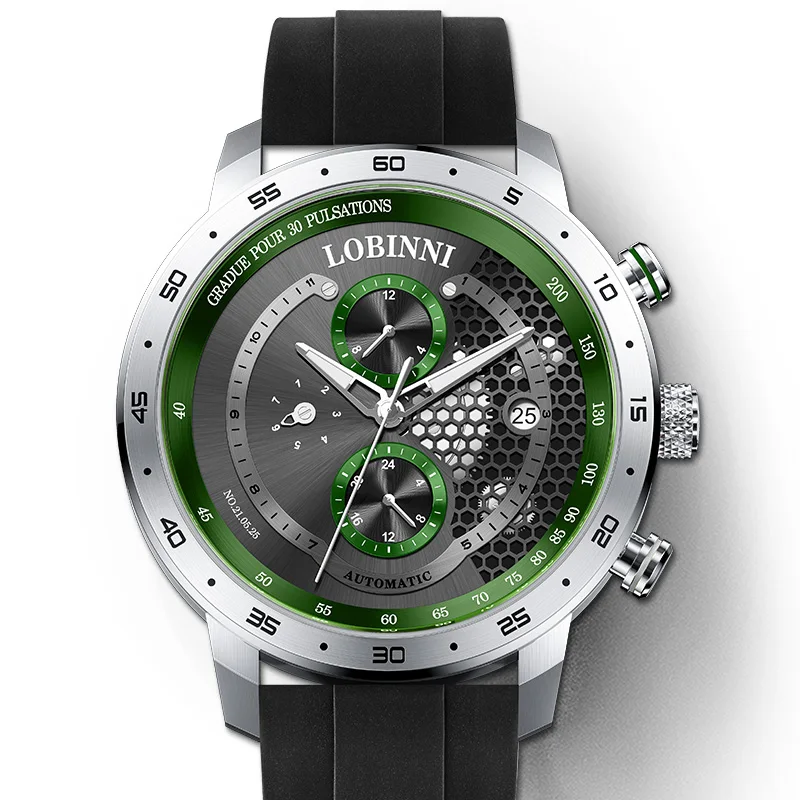 

Мужские спортивные часы с большим циферблатом и полым циферблатом серии Дарта Вейдера, полностью автоматические механические часы, водонепроницаемые, светящиеся