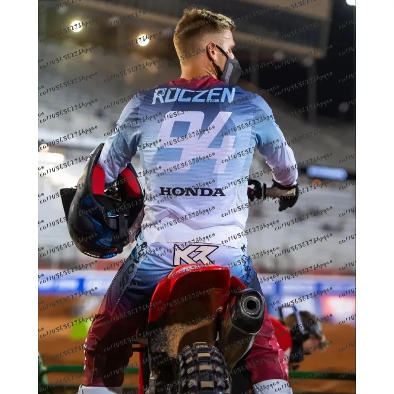 

2025-26 Honda #94 Ken Roczen Motorcycle Racing Long Sleeve T-shirt Trend Men's and Women's Sports Outdoor Leisure Adult Children