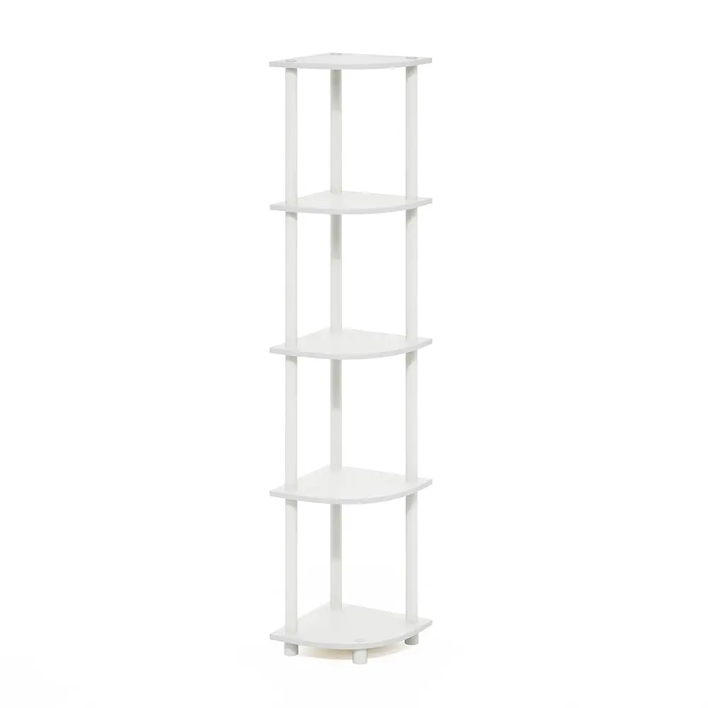 

Turn-N-Tube 5 Tier Corner Display Ra Multipurpose Shelving Unit, White/White