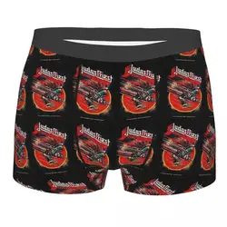 Judas Priest Accessories British Steel Firepower Men Boxer Briefs Breathable Underwear Top Quality Print Shorts Birthday Gifts