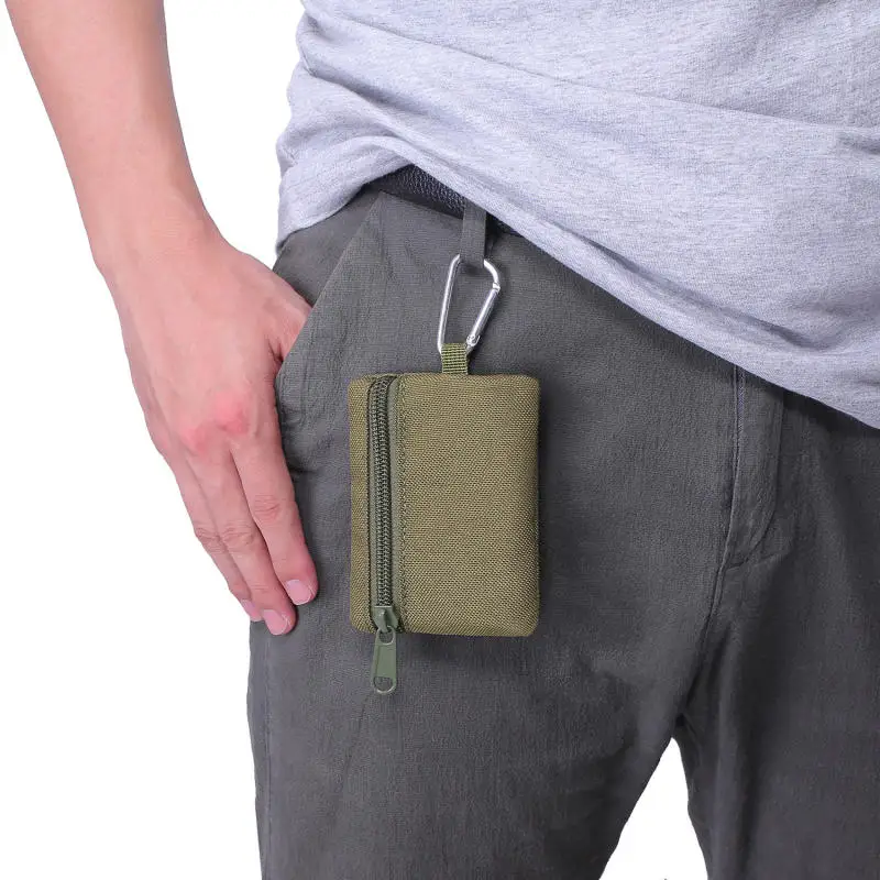 1PCS Mini Wallet EDC Pouch Zipper Pack Multifunctional Bag Key Card Case Outdoor Sports Coin Purse Hunting Bag