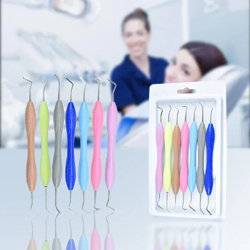 

5/7pcs Dental Resin Filled Restorative Instrument Filler Aesthetic Restoration Knife Silicone Handle Dentistry Tools Non-Slip