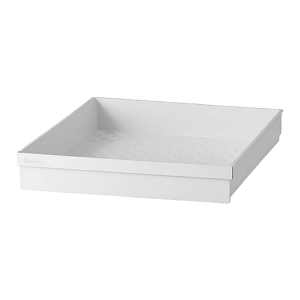 Expandable Cabinet Organizer White PP 3-Rail Slide for System Fits 14 to 21 Inch Width 17 to 24 Inch Depth Easy Install