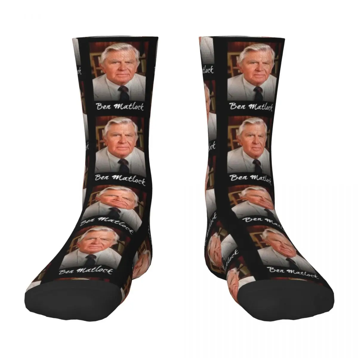 

Ben Matlock Funny Tv Lawyer Drama White Retro Vintage 80'S Sitcom Matlock Socks shoes hiphop hockey Socks For Women Men's