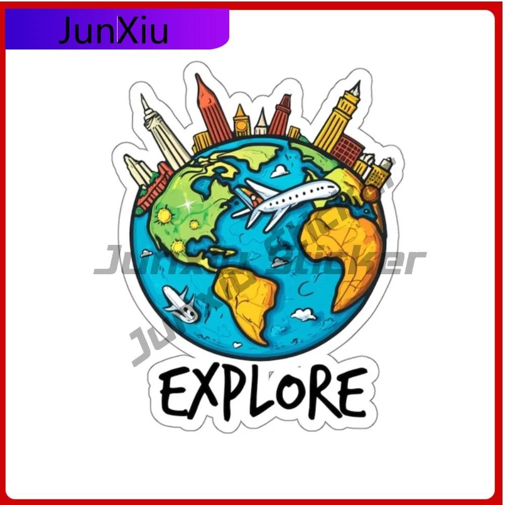 

Explore World Travel Stickers Adventure Decals Decorations Laptop Bumper Suv Window Rear Windshield Motorcycle Stickers Accessor