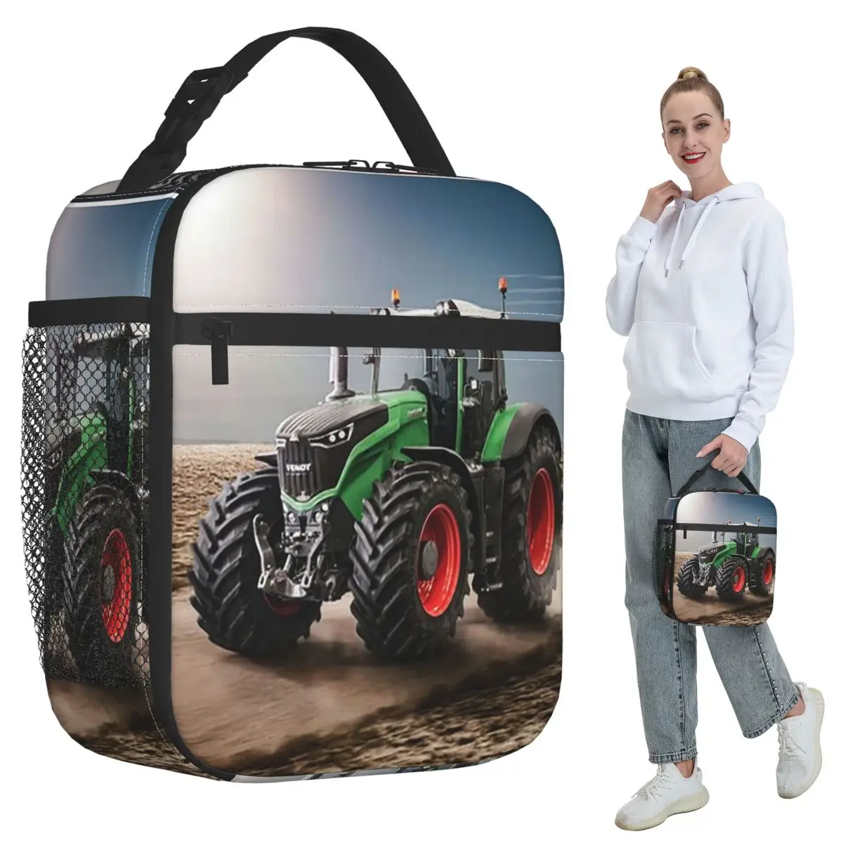 

Fendt Tractor Insulated Lunch Bag for Women Office Cooler Thermal Food Box Tote Leakproof Lunch Boxes Container