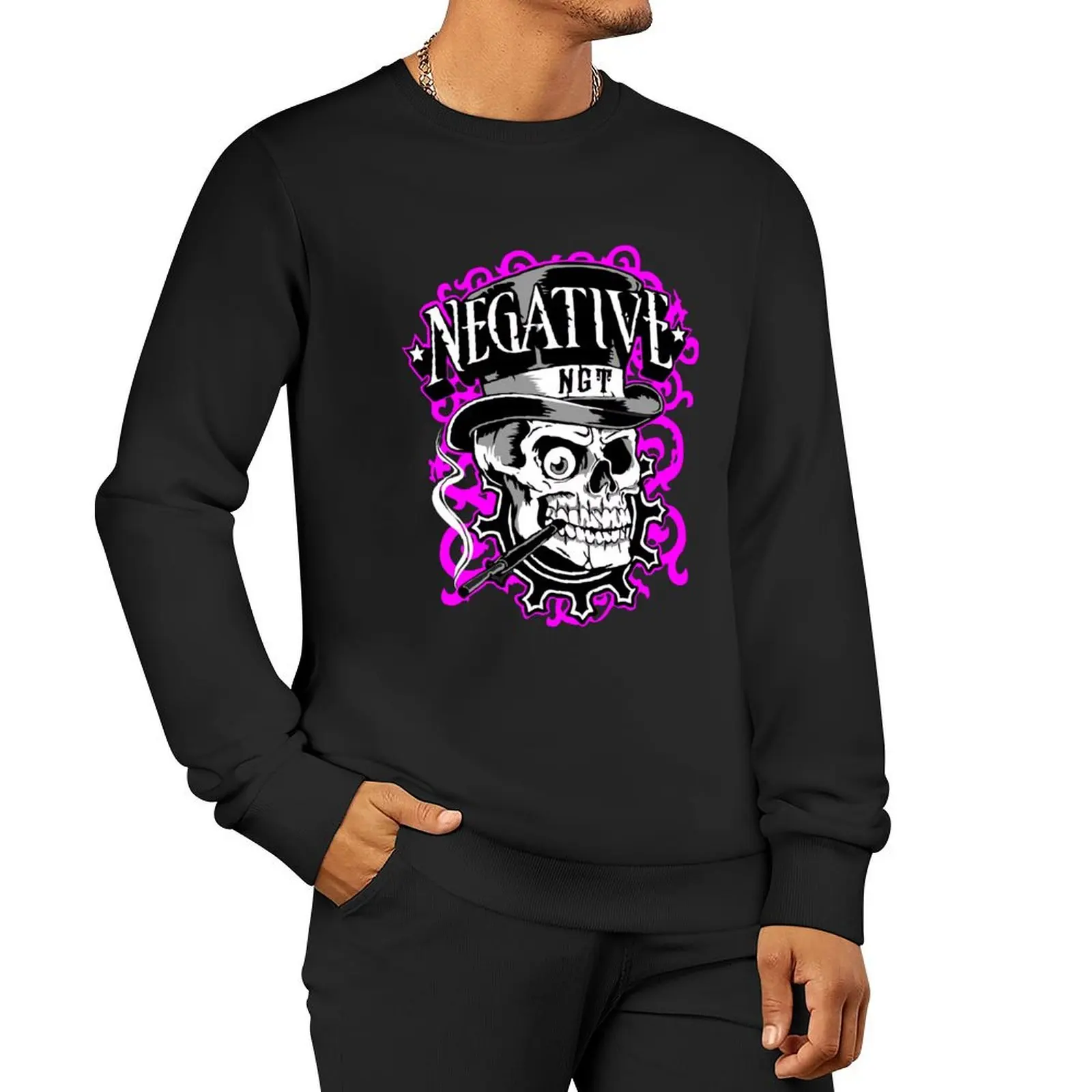 

Negative Pullover Hoodie men clothes korean clothes sweatshirt for men