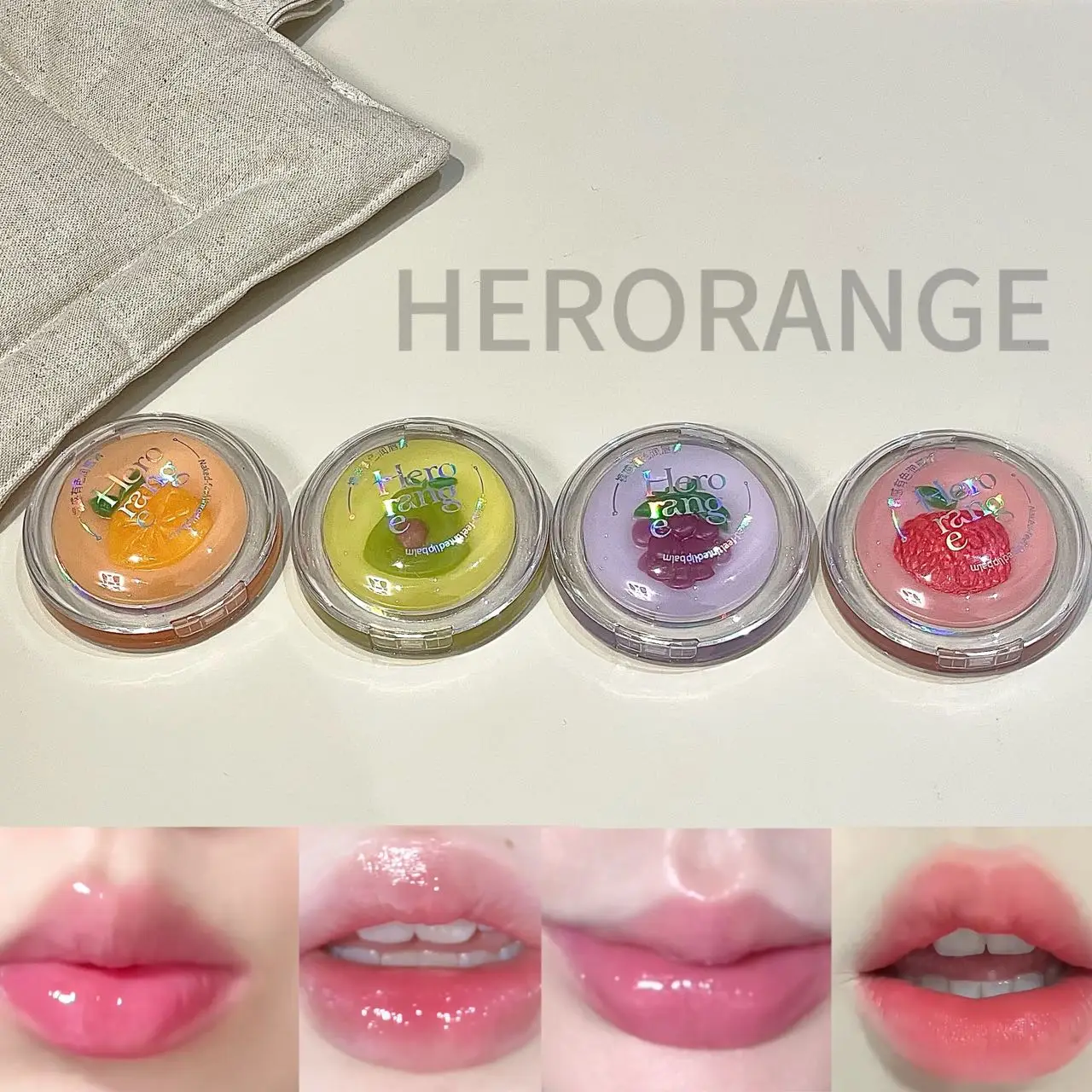 

Herorange Nude Tinted Lip Balm Moisturizing Anti-Drying Autumn and Winter Lip Care Lightens Lip Lines Color-Changing Lip Balm