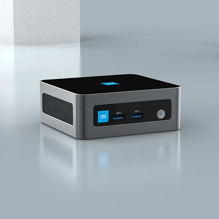 Computer desktop mini PC da gioco portatile più potente a 4 core di 12a generazione N100 N305 con ventola