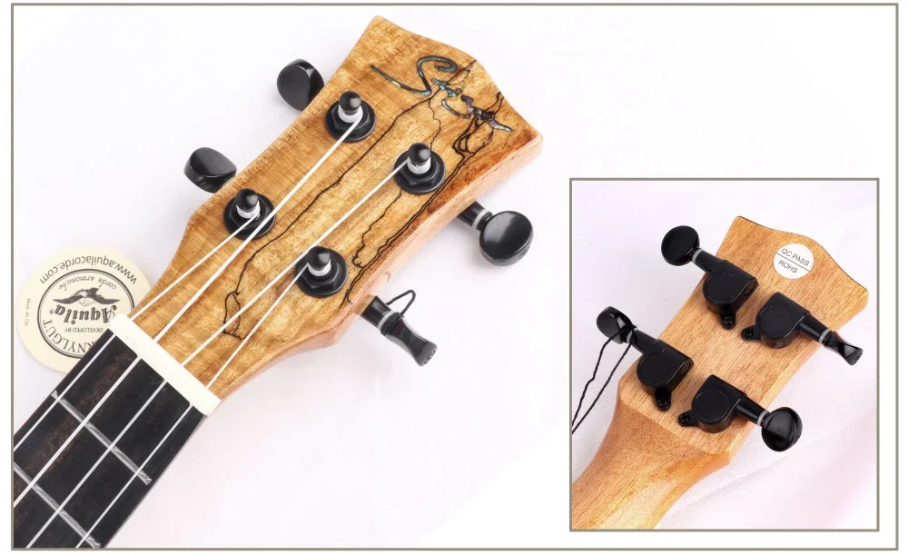 High Grade Professional Spalted Maple Concert Size Ukulele