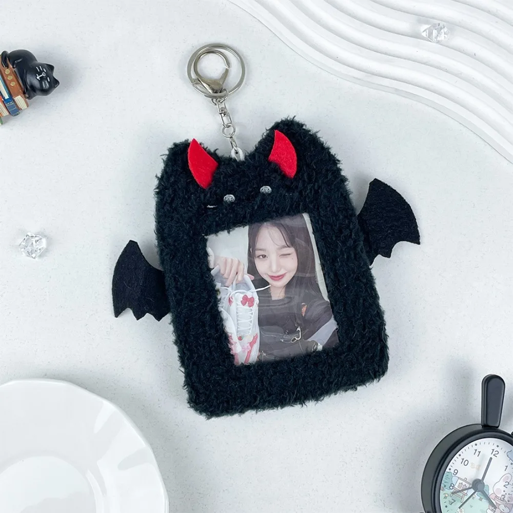 New Cute Angel Dog Card Protector Cartoon ID Protection Set Plush Photocard Holder PVC Slide Cover Card Bag Plush Card Holder