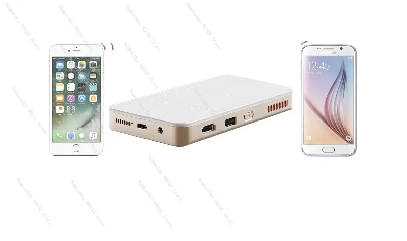 New outdoor mobile mini DLP projector, 5G WiFi and Bluetooth wireless, Android and screen mirroring, 4K video decoding