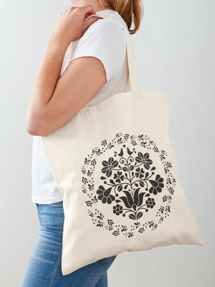 

Kalocsai folk art flowers in circle pattern Tote Bag Big bag Women's bags cute tote bag