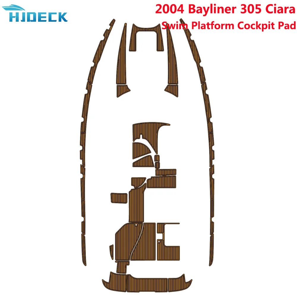 Marine Decking Kit for 2004 Bayliner 305 Ciara EVA Teak Decking Sheet  Faux Teak Floor Mat Anti Skid Customizable