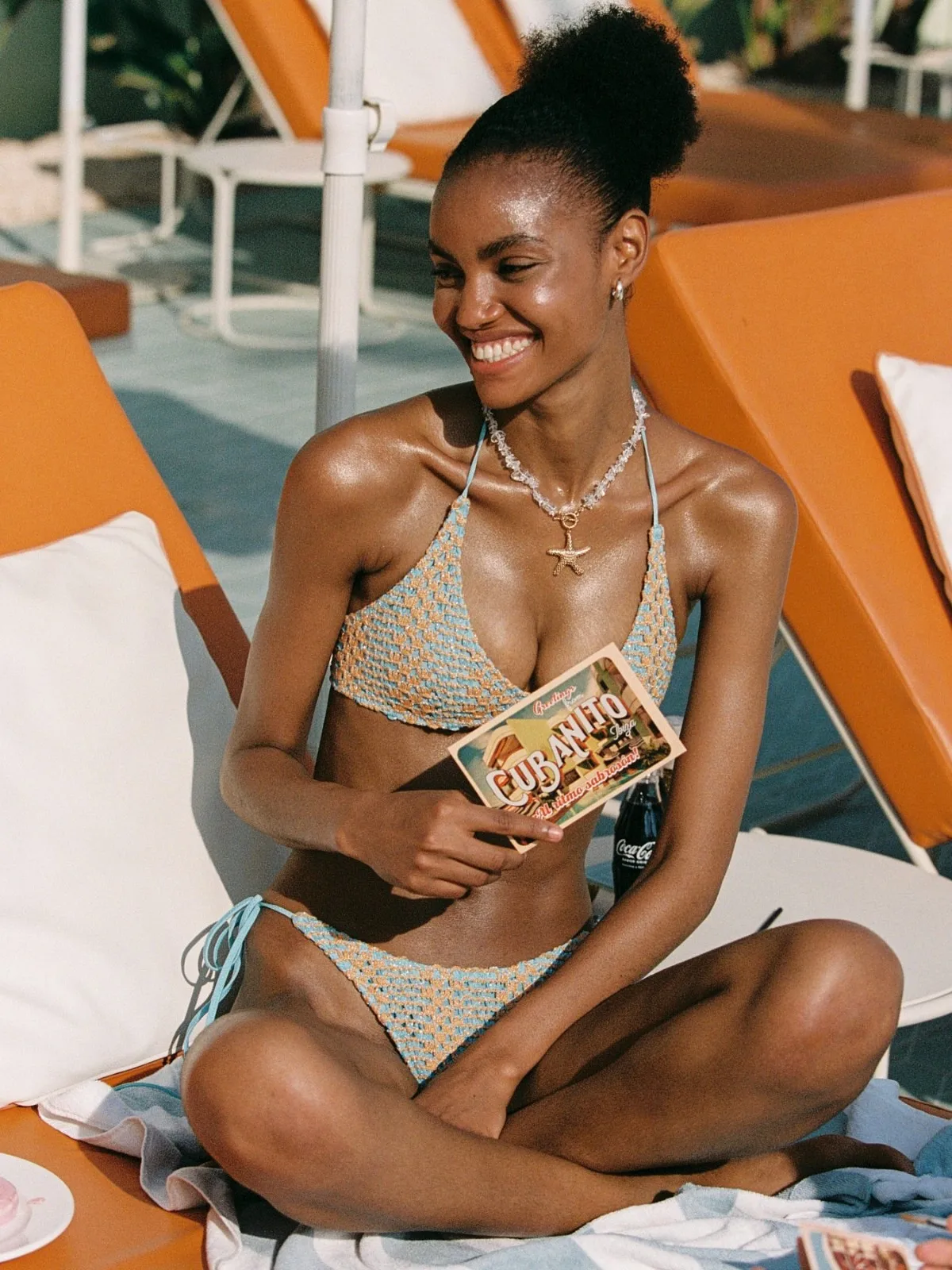 

2026 Summer Holiday Micro Bikini Sets Women Open Back Halter V Neack Bikini Tops Thongs Panties Suit Two Piece Beach Outfits New