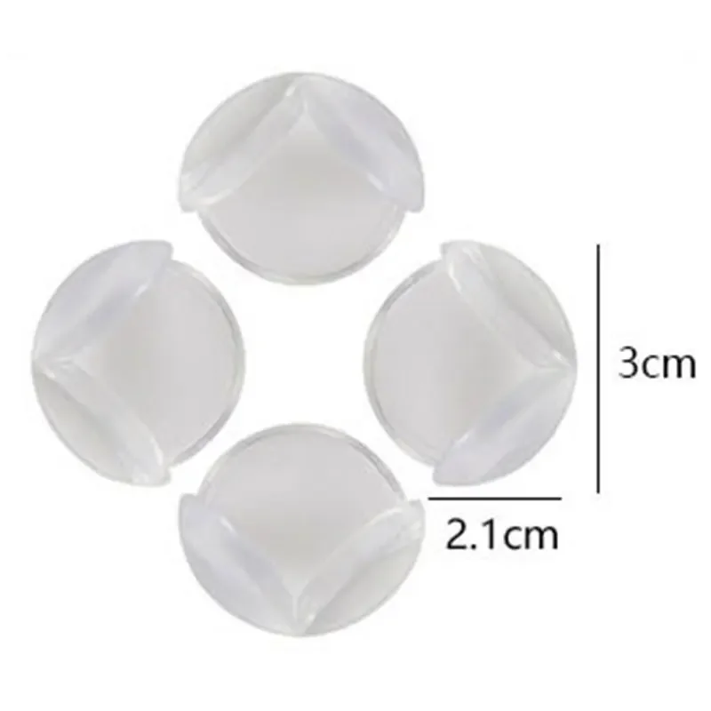 4 個透明小さな安全コーナープロテクターベビーシリコーン安全エッジガード子供衝突防止保護カバー角度パッド