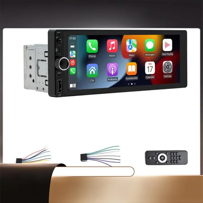 

1 Din 6.86 Inch Car Radio Wireless Carplay Android Auto Multimedia Player Universal MP5 Player Mirror Link IPS Screen-X64A