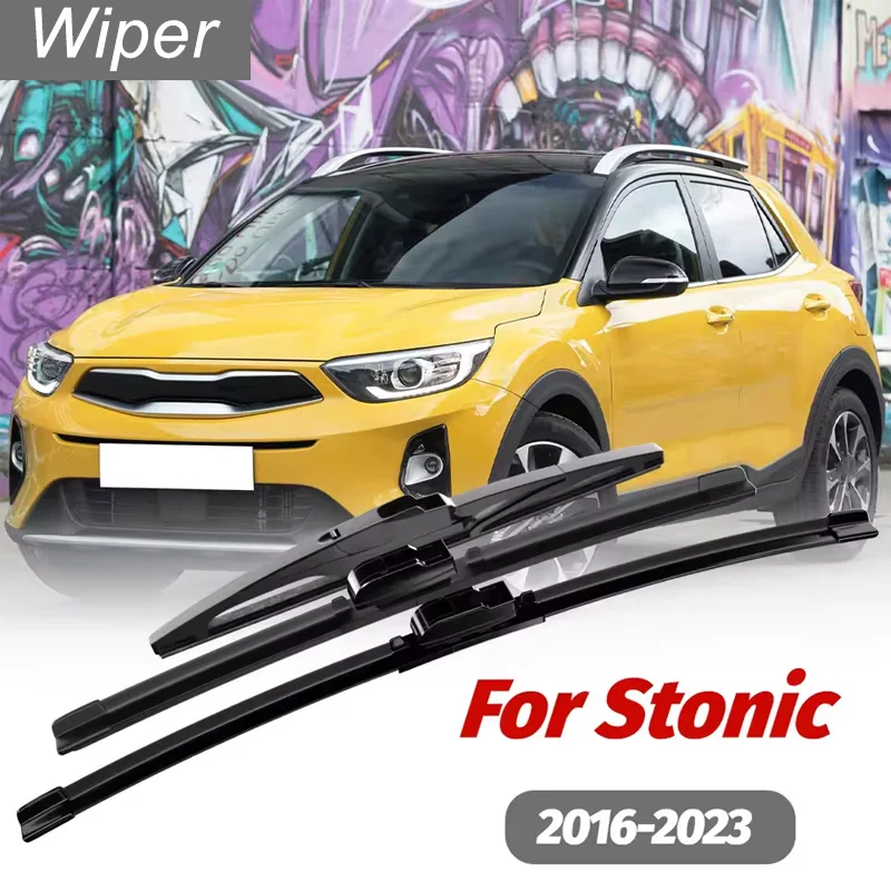 1set Front & Rear Windshield Wiper Blades Windscreen Wipers For KIA Stonic 2016-2023 2017 2018 2019 2020 2021 2022 Accessories