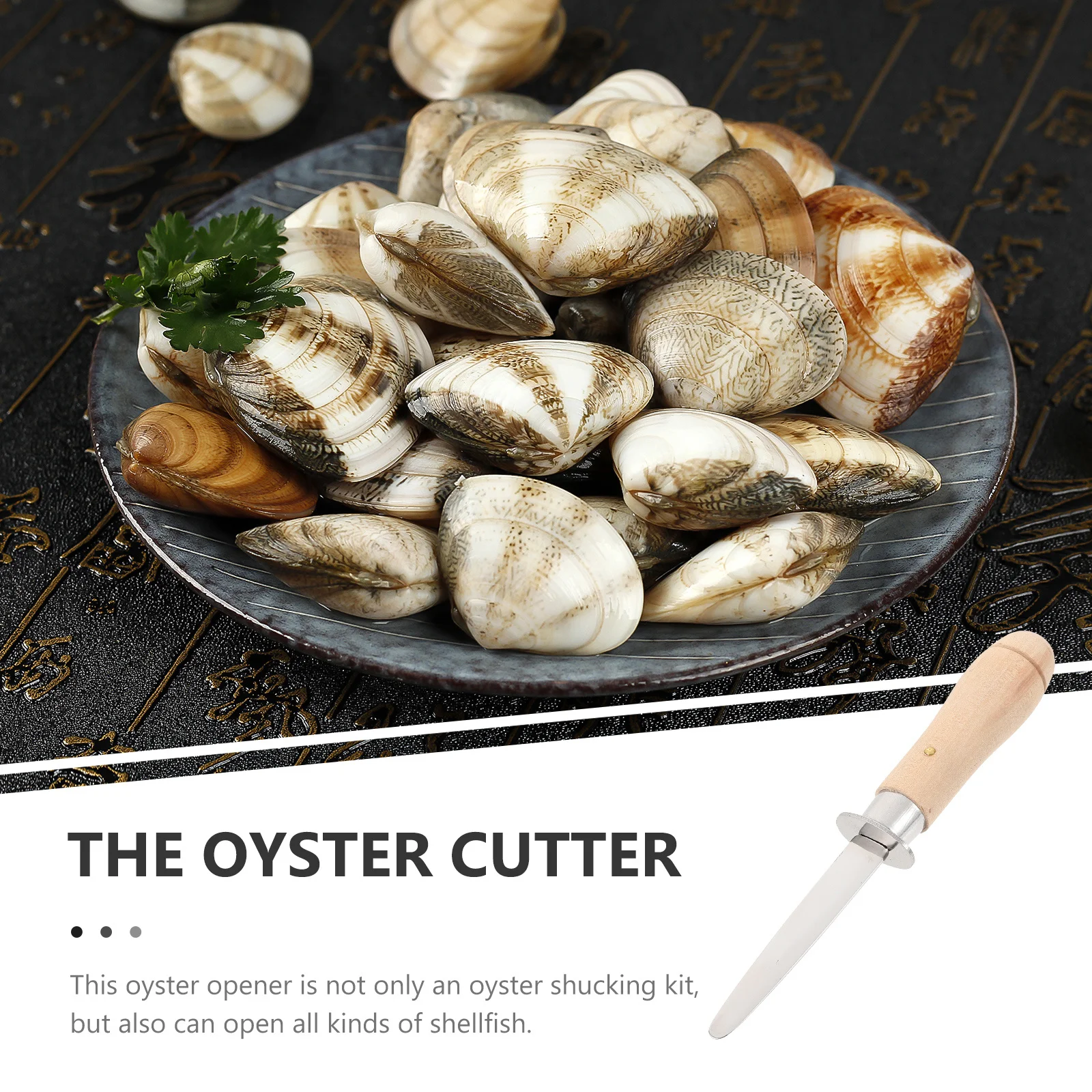 

Stainless Steel Opener Ergonomic Handle Reusable Seafood Shucking Tool Kitchen Restaurant Oyster Cutter Oyster Shucker Seafood