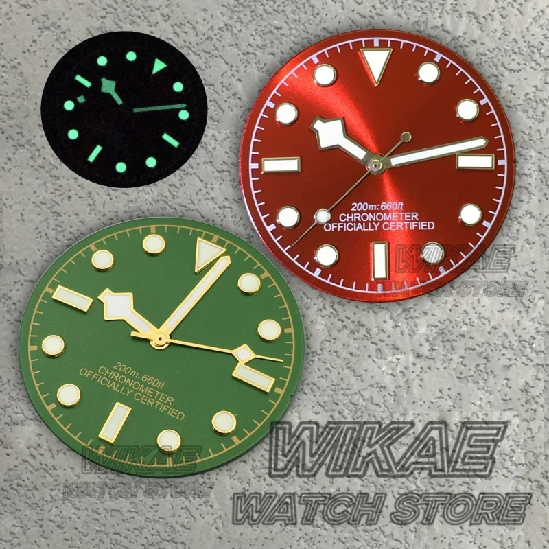 29mm Green dial fit NH34 NH35 NH36 ETA2824 PT5000 Miyota 8219 Mingzhu2813 movement green luminous watch accessory