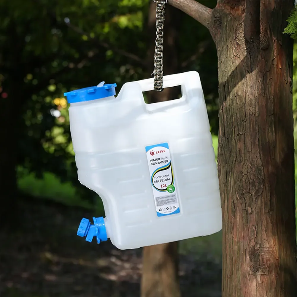 11/12L Water Storage Container with Faucet Portable Water Tank Large Capacity Drinking Water Bucket for Vehicle Car Camping