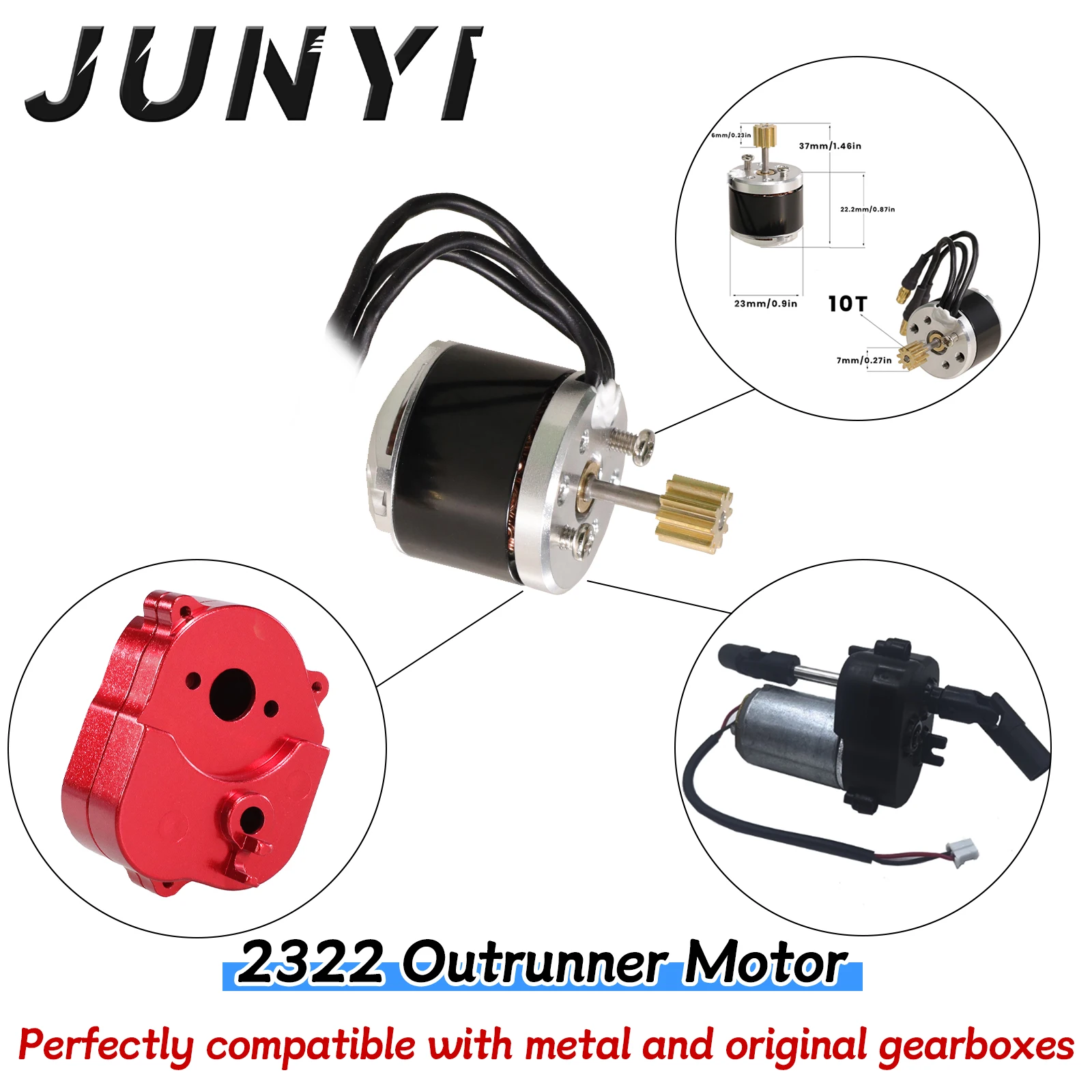 

2322 2600KV Outrunner Brushless Motor AM32 45A ESC for 1/12 RC Cars MN82 MN99S MN168 MN78 Crawler Upgrade Kit Combo Parts