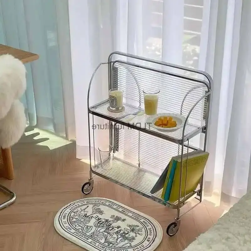 

Маленький современный акриловый прозрачный журнальный столик в скандинавском стиле для гостиной, простой прикроватный столик, мебель для дома