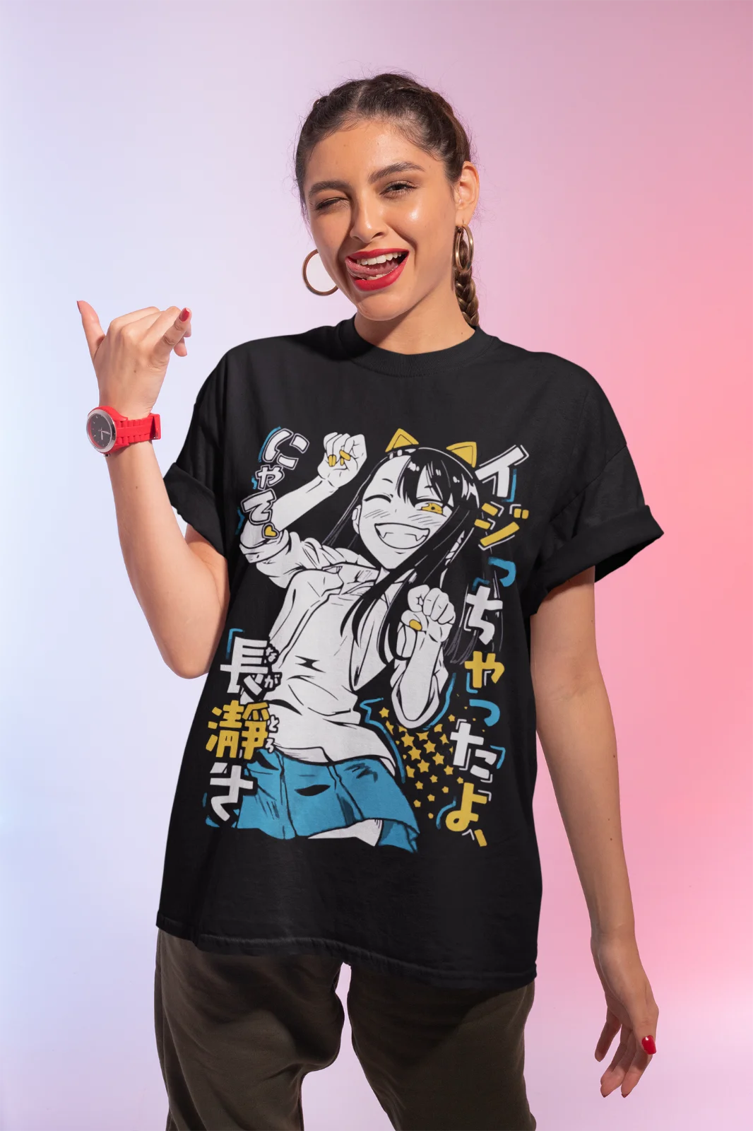 T-Shirt Nagatoro-san Shirt Ecchi,Funny,Hentai,Japan,Kawaii,Anime Soft Tee