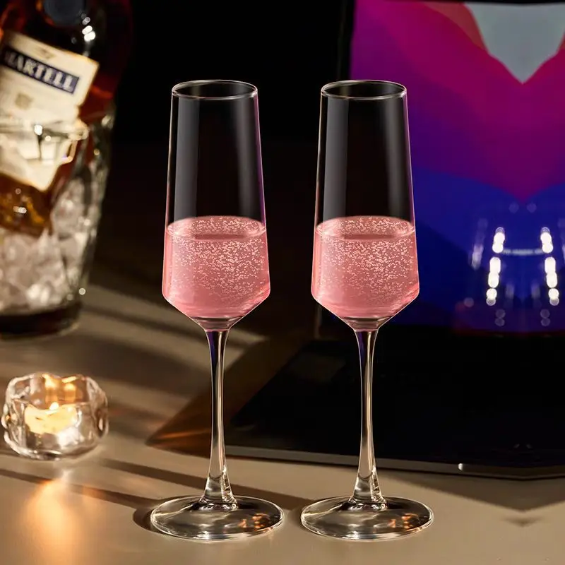 160ml Tipsy Champagne Glass High Footed Glass Crystal Wine Glass Bar Party Cocktail Drinking Utensils Drinkware Photo Prop