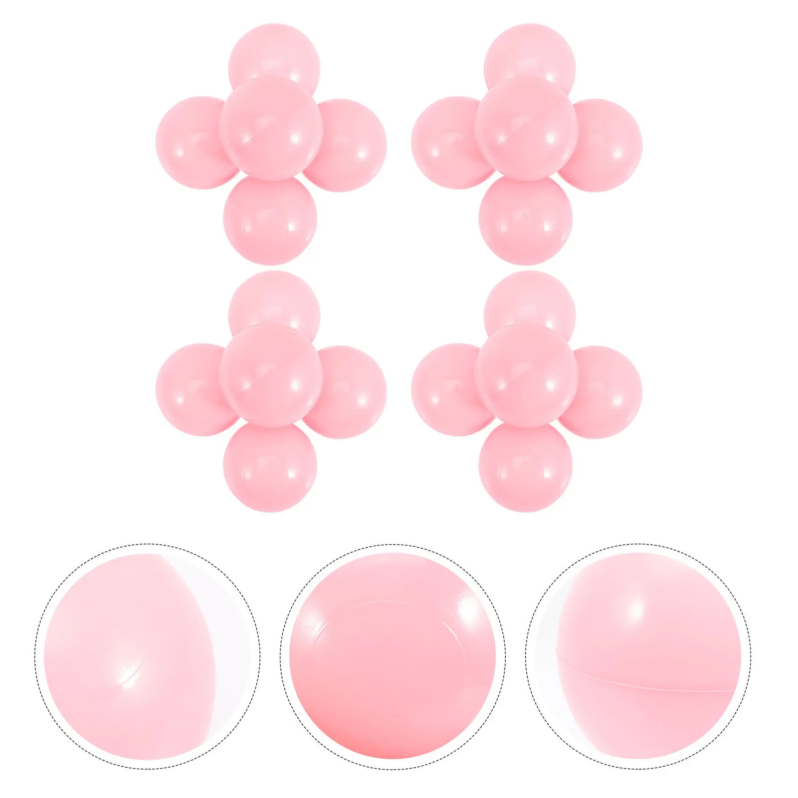 

100Pcs Thickened Ocean Balls Round Crush Resistant Kids Play Ball Pit Filler for Swimming Pits Trampoline Room Party Decorative