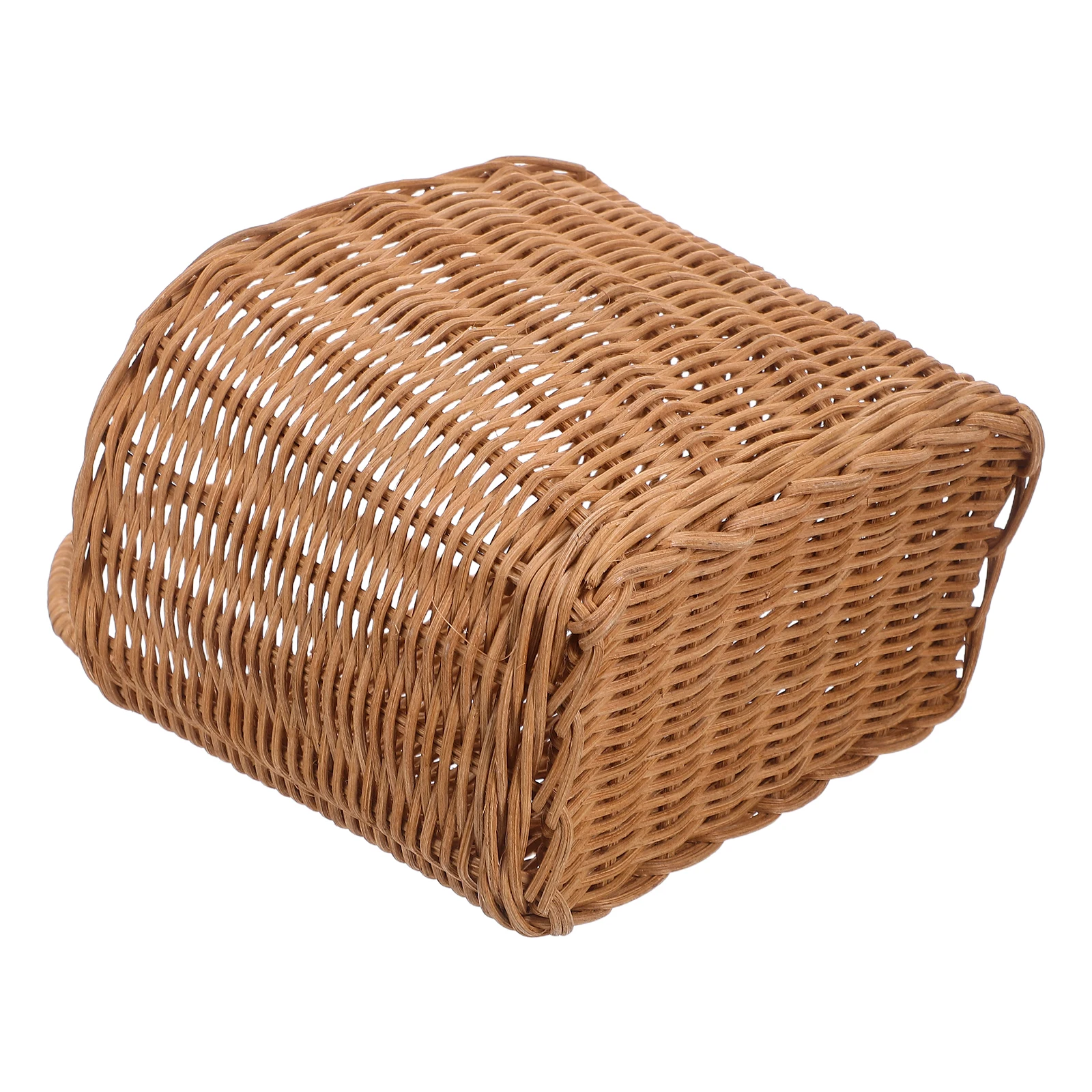 

Wall Mount Handwoven Rattan Basket Natural Hanging Storage for Kitchen Fruits Vegetables Spices Rustic Home Decor Light Brown