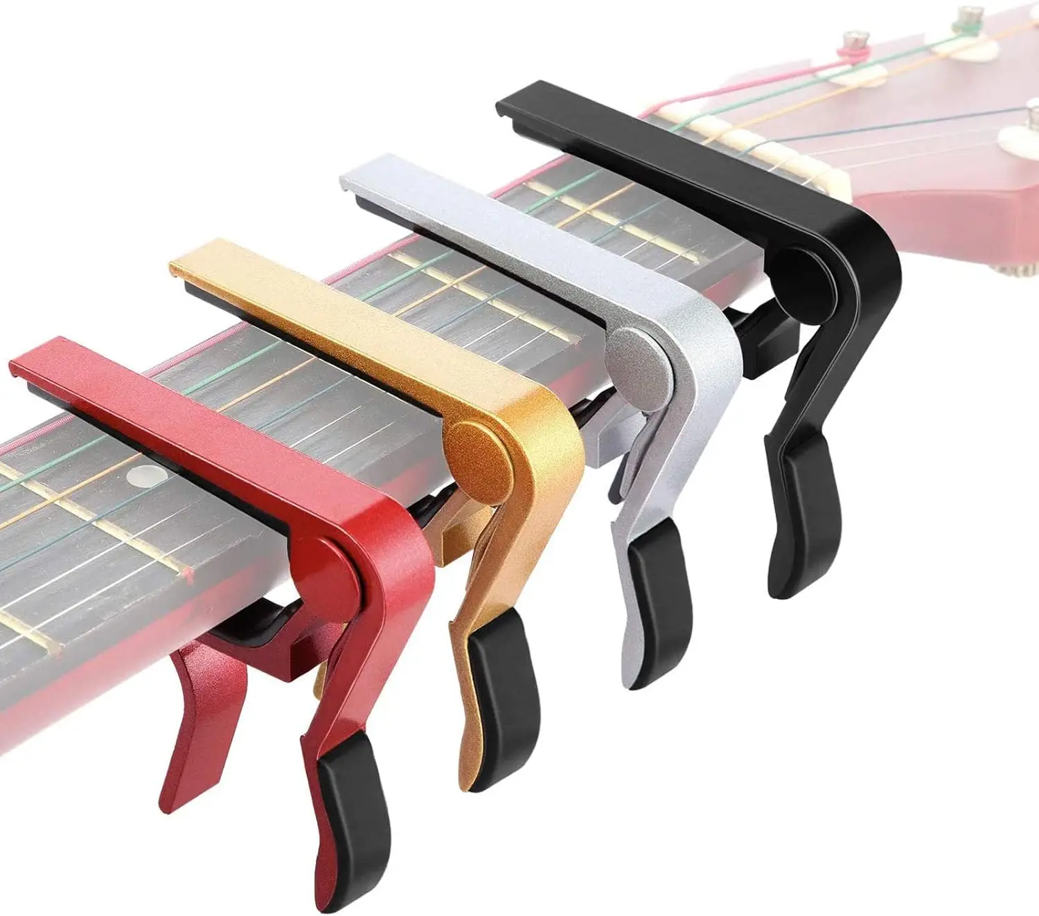 

Universal Guitar Capo Set of 4 Colors, Lightweight Aluminum for Acoustic Electric Bass Violin Ukulele